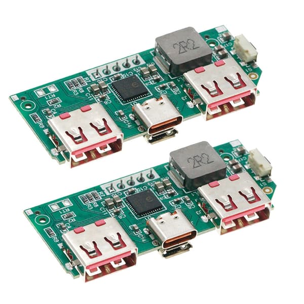 2st IP5356 5V 3A Litiumbatteri Snabbladdningsmodul Digital Display