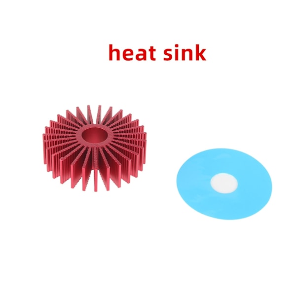 36mm Rund Kjøleribbe for Voron 2.4 3D-printer Steppermotor Aluminium Kjøleribbe Red 5pcs