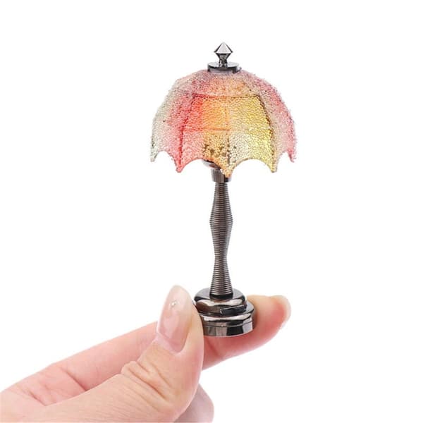 Miniatyr Bordlampe Modell Dukkehus Tilbehør Rollespill Møbler