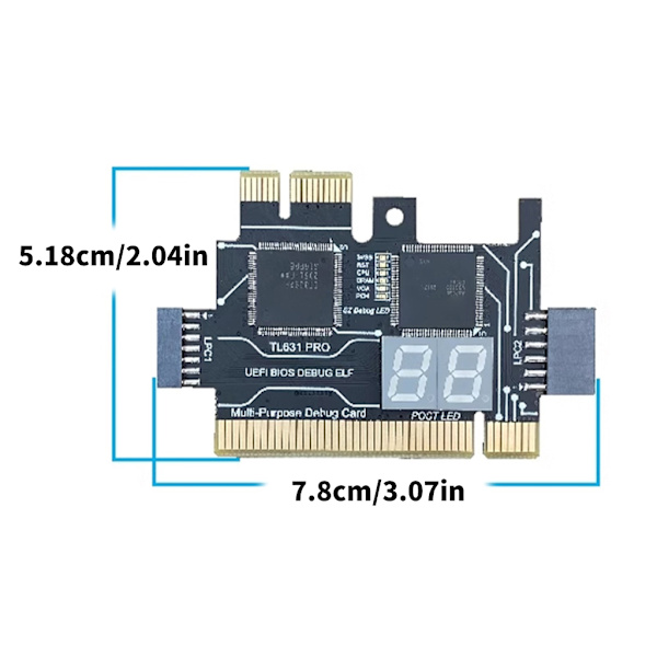 TL631 Computer Main Board Diagnostisk Kort Notebook Fejlfindingskort