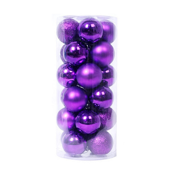 Julgranskulor 24 st/förpackning Julgransdekorationer Hängande Ornament för Högtider Bröllop Heminredning