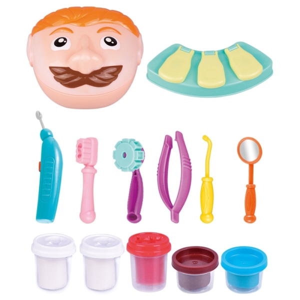 Form Barntandläkare Låtsasplastinleksak för med form Tandborste Plasticinelera Toddler Utbildningsgi