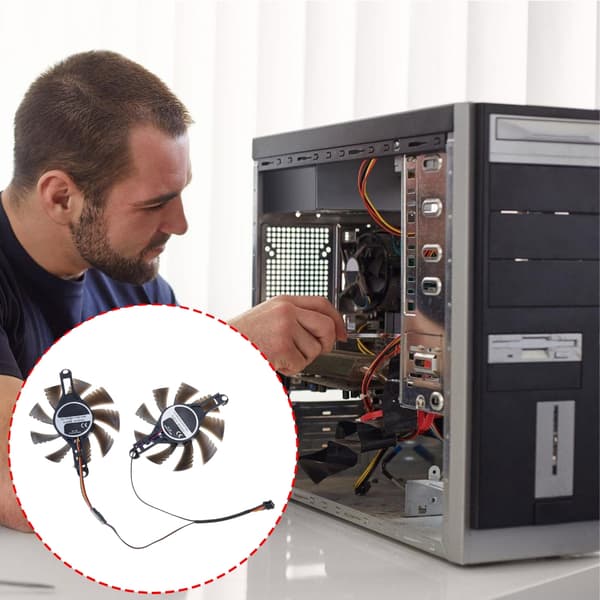 80mm 4Pin Videokort Køleventilator Til RX580 2048 Grafikkort Kølere Ventilator