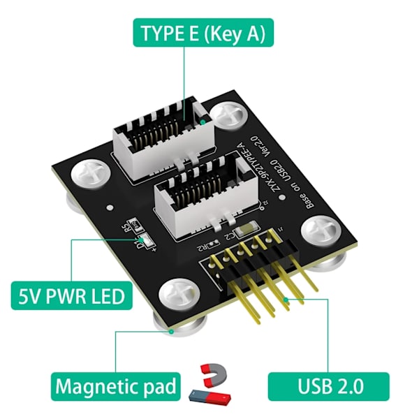 USB 3.1 Frontpanel Header USB 9Pin till Typ-E Intern Moderkortsadapter