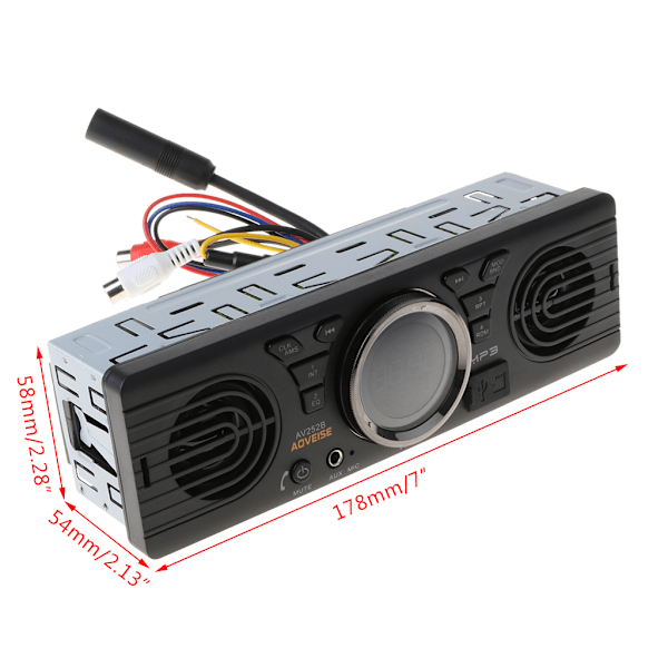 Auton MP3-soitin Bluetooth-yhteensopiva FM-lähetin TF/USB/AUX-tuki