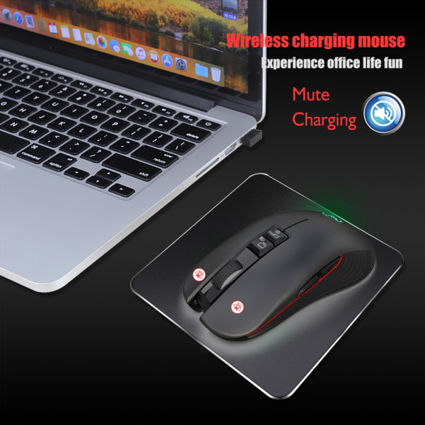 2.4G trådlös mus spelmus 3600DPI USB mottagare Gamingmus Optisk RGB-ljusmus för bärbar dator PC-spelare