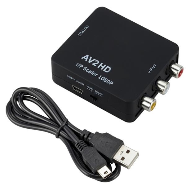 1080P RCA AV HDMI-yhteensopivaan komposiittiadapterimuunnin Ääni- ja videokaapeli CVBS AV -adapteri USB-kaapelilla