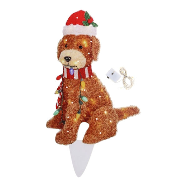 Fluffig Doodle Hund Ljusslinga LED Djurlampa Inomhus Dekorativa Festlampor för Sovrum Party Högtid Jul