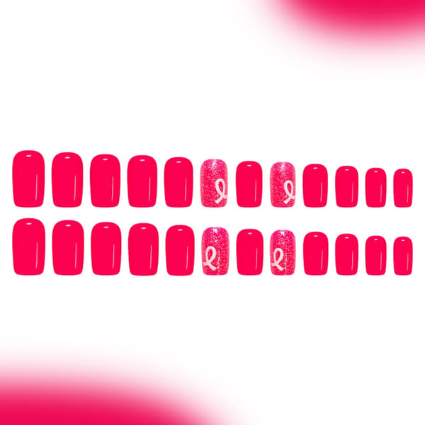 24 Stykker Fransk Manicure Negle Press On Tips Efterår Vinter Dekorationer