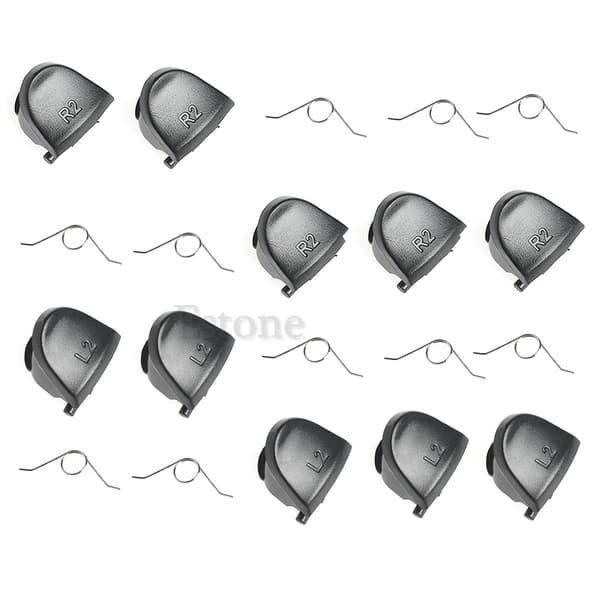 5 Par Sorte L2 R2 Trigger Knapper og 10x Fjedre til  Controller