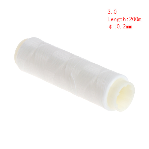 Fisklina, hög elastisk gummi, halkfri 50/100/200 m Superstark tippetråd 3