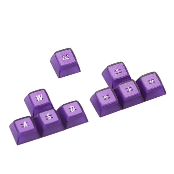 9 Tangenter PBT RGB Bakgrundsbelysta Tvåfärgsgjutna Tangentbordstangenter Esc WASD Riktning Ema Profil Tangentbordstangenter för DIY Mekaniskt Tangentbord
