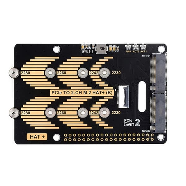 PCIe til 2-kanals M.2-adapter for 5 høyhastighets databehandling