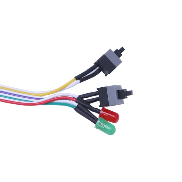 Atx Power Reset Switch-kabel med LED-lys til computer PC Power Reset ON OFF
