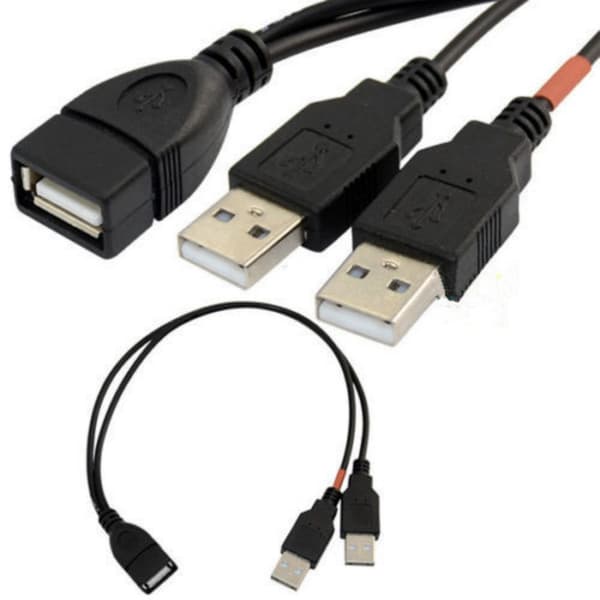 Fleksibelt USB2.0 Splitterkabel til Tilslutning af Flere Enheder Strømkabel