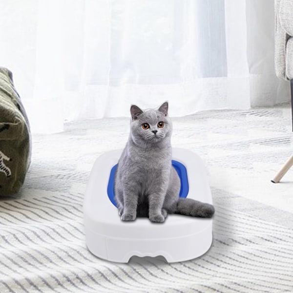 Cat Toilet Training System Träna din katt att använda toaletten utan ansträngning Säg adjö till kattlådor Återanvändbar bricka Gray