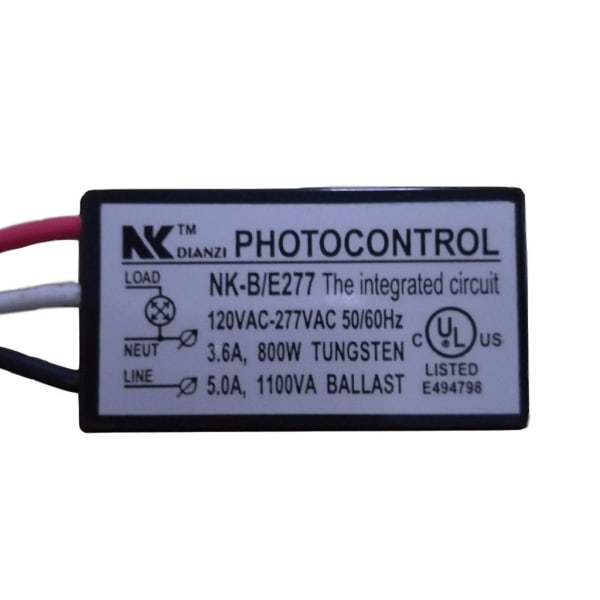 3-vägs mini fotocell fotoelektrisk omkopplare Ljus Lampomkopplingssensor för lampomkopplare 80VAC-277VAC Switch Control Sensor