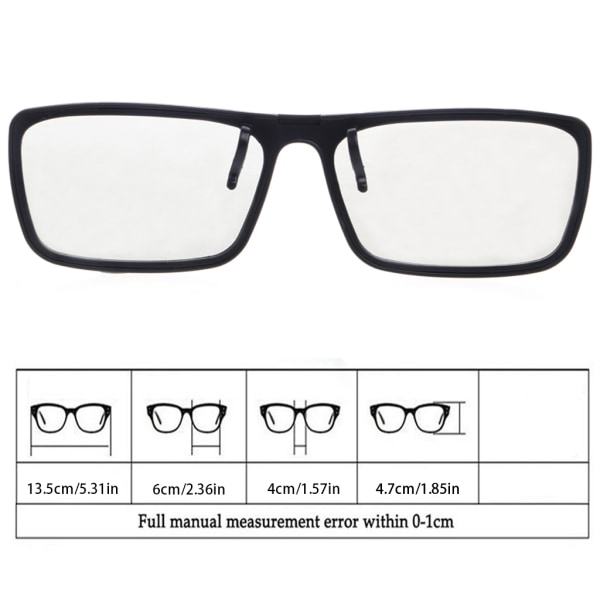 Clip-On polariserade passiva 3D-glasögon Stereoglasögon för TV Real D 3D-biografer kan inte användas 3D-projektorer Enkel/dubbel