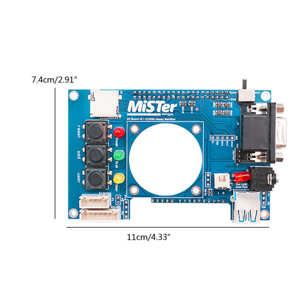 För Terasic DE10-Nano IO Board Analog Video Output VGA-port för MiSTER FPGA IO Board Set 3,5 mm hörlursbyte