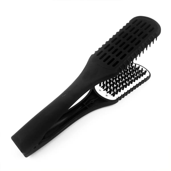 Hårstyling Plattång Nylon Håruträtning Dubbelborstar V Form Kam