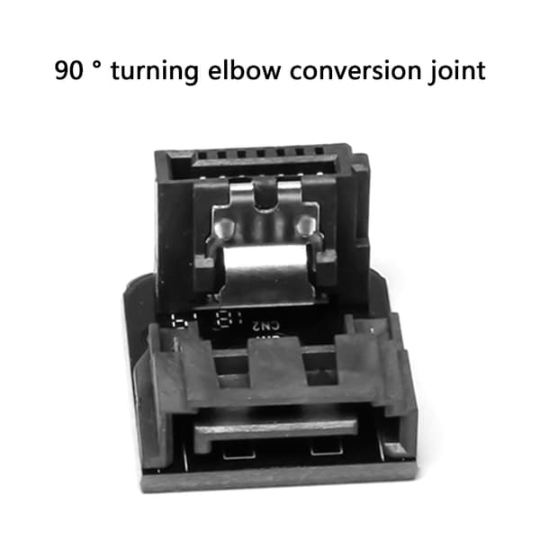 Pladsbesparende 90 graders Satas 7-pin adapter til HDD SSD'er computerkabinetbygning