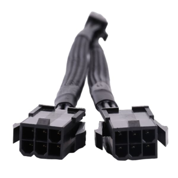 6-bens til 8-bens konverterkabel Fleksibelt og holdbart 18AWG PCIe PCI-E stik