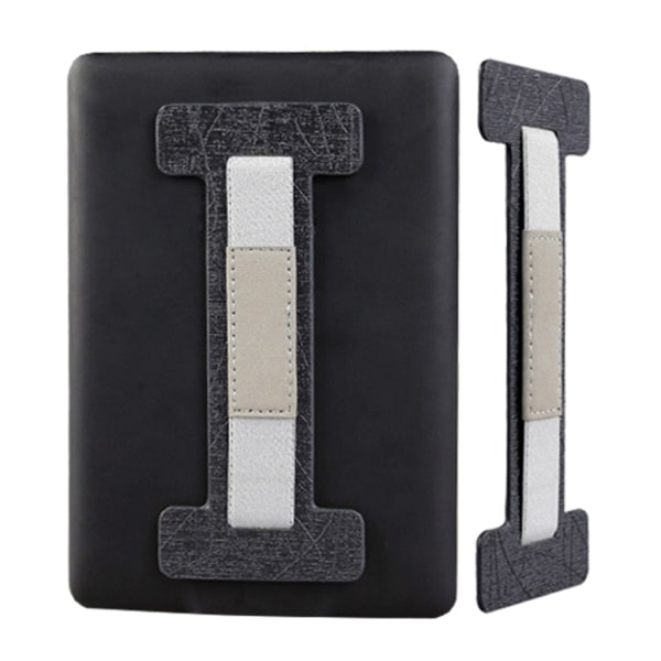 Handremshållare med en hand Bästa presenten till din Kindle E-läsare Pad under 9-tums stretch skyddsläderbälte Black
