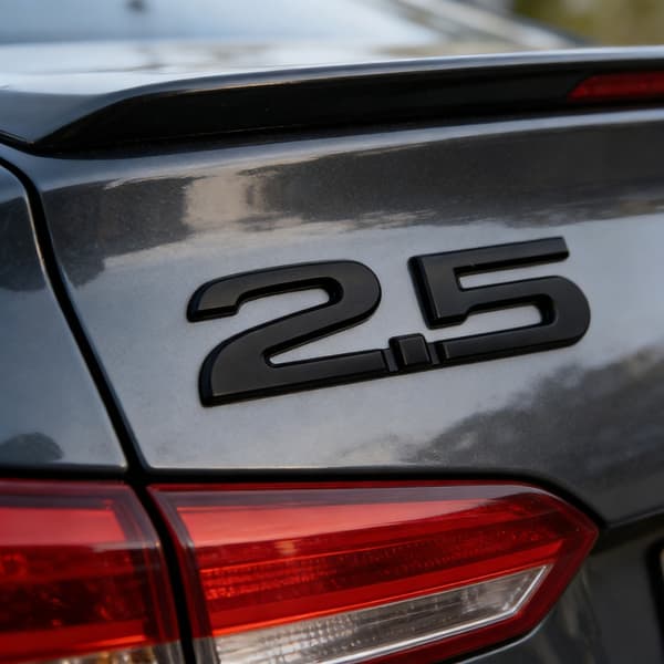 Biltillbehör 3D ABS Bilmärke Dekal 2.0 2.5 Formad 2.0 gloss black