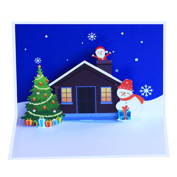 3D Pop Up Julekort Julehilsner God Jul Kort Håndlavede Julehilsner til Jul Nytår