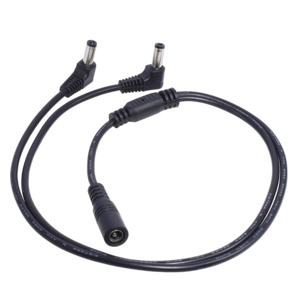 Power 1 hona till 2 vinklad hanvägsdelare Adapter Anslutning Pluggkabel 5,5 mmx2,1 mm 12V För CCTV-kamera LED-remsa