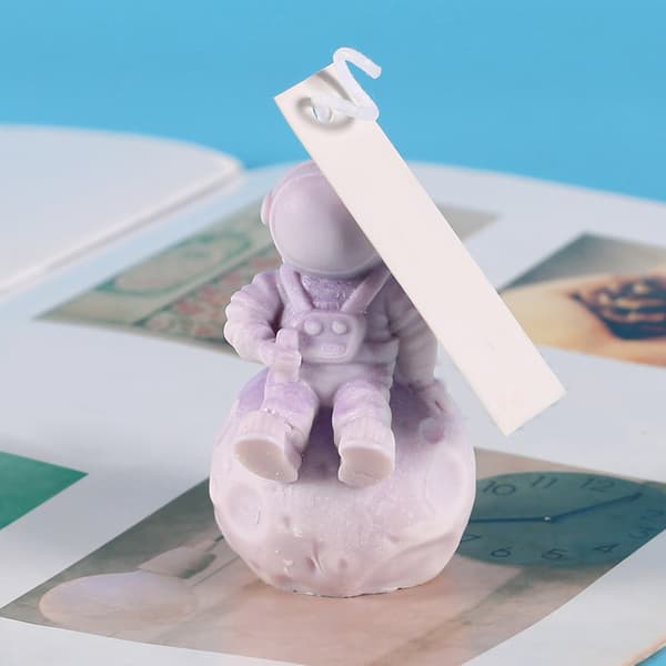 3D Astronaut Silikon Stearinlysform for Håndlagde Stearinlysformer Silikon Håndverk