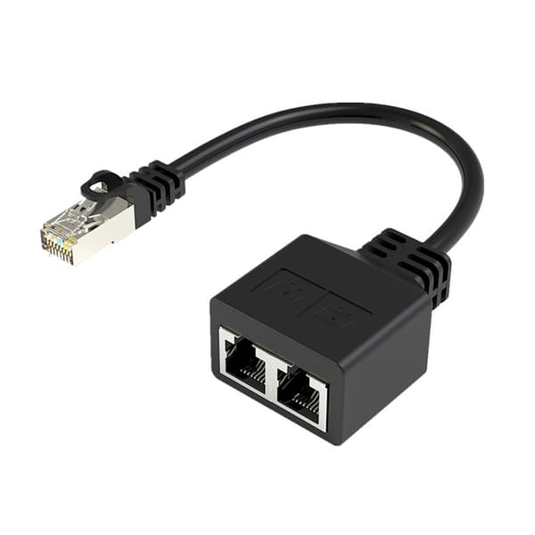 RJ45 Ethernet Splitter Kabel 1 Han til 2 Hun LAN Ethernet Splitter til Cat5