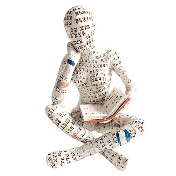 Lesebok Kvinner Resin Ornament Figur Statue Modell Ornament Kunsthåndverk Dekor for Restaurant Bar Skrivebord