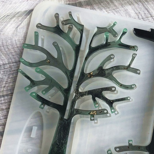 Julgransörhängen Displayhylla UV- form Handgjorda halsband som visar stativ Mould DIY- form