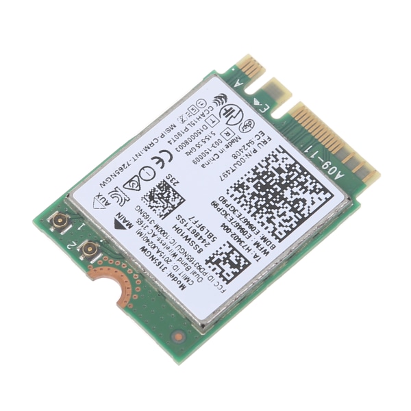För 00JT497 Dual Band Wireless-AC 3165 BT4.0 2.4G/5G 433M NGFF för M.2 3165NGW trådlöst kort för Thinkpads