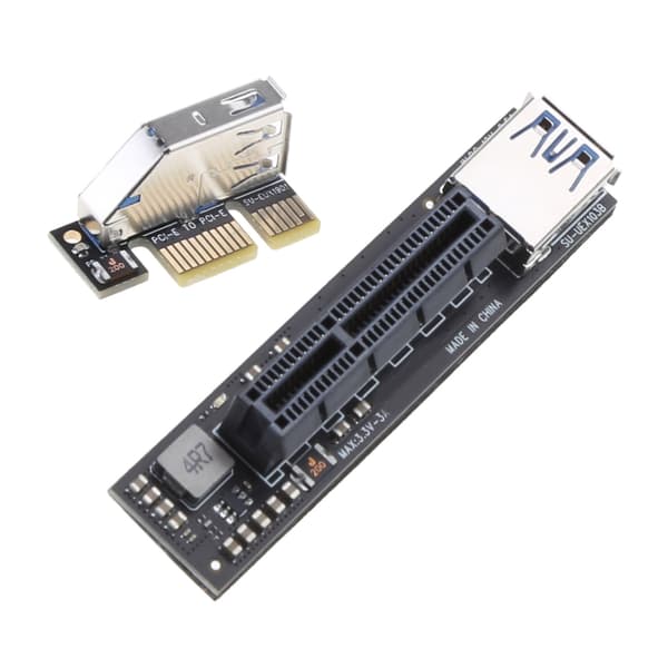 PCI-E USB SATA Adapter, PCI-E X1 til PCI-E X4 Konverteringskort Riser Kabel