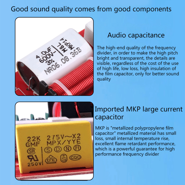 Pure Treble Crossover 100w Multi-band Justerbar Sound Diskant Högtalare Modifiering Frequency Divider Gör det själv