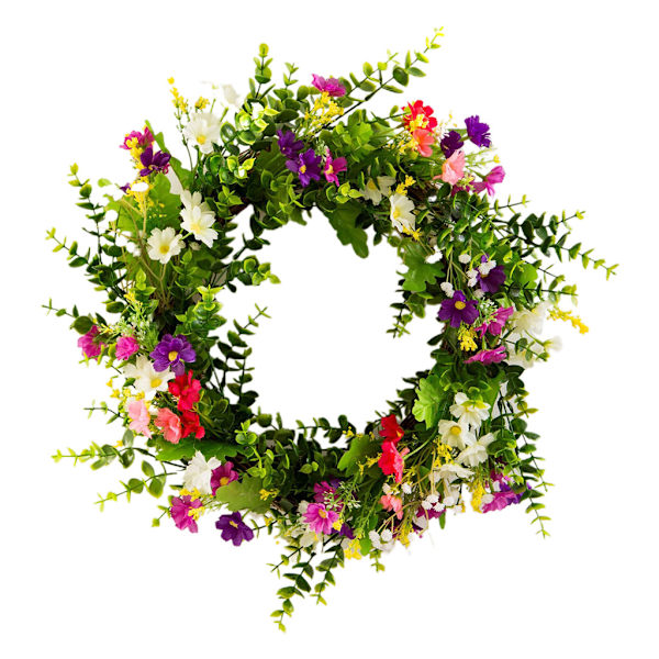 Konstgjord prästkragekrans Vår Sommar Dörrkrans Ytterdörr Fönsterkrans Bröllop Hängande Ornament Heminredning