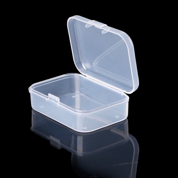 Rektangulär Förvaringslåda i Plast Klar Transparent Behållare Organizer