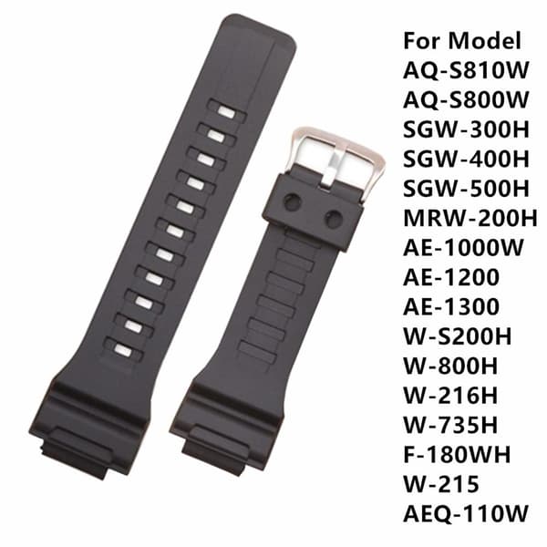 Quick Release Armbånd Smartwatch Gummirem Åndbar Rem til AQ-S810/800