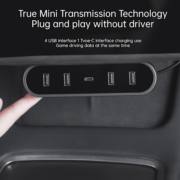 Til Y USB Hub Hurtigopladere Dockingstation med Kabeludvidelsessplitter