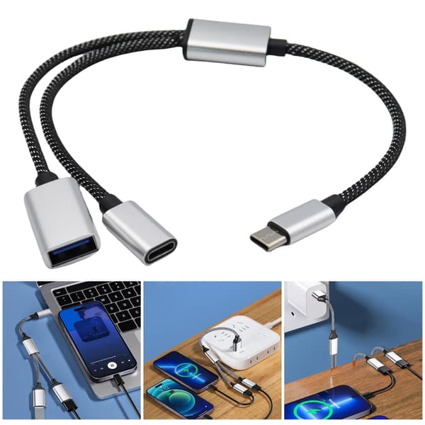 USB C Forlenger USB Utvidelseshubber Data Lading Splitter for Diverse Enheter