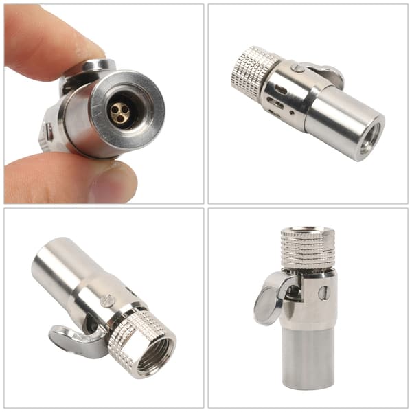 Kraftig metall luftfyllingsdyseadapter for bildekk trykkmålere