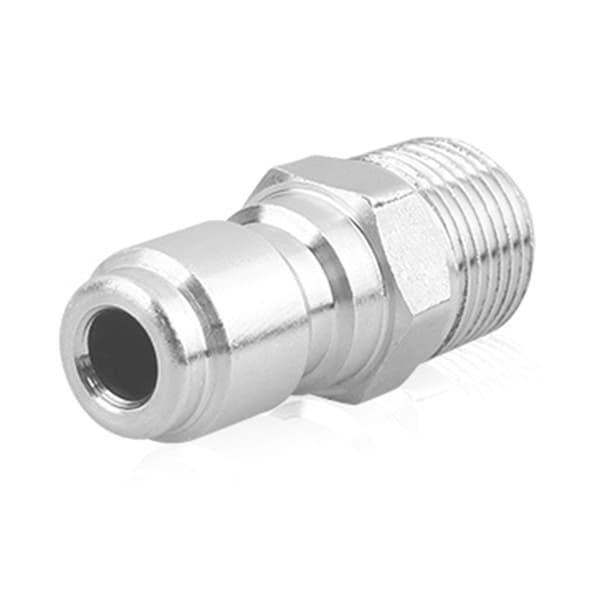 2 stk. spændeskive trykvasker fittings rustfrit stål 3/8 tommer han NPT stik
