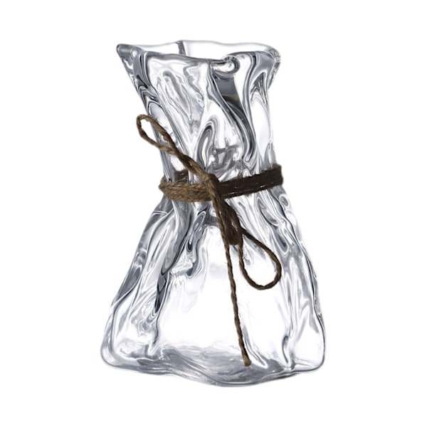 Lyxig Oregelbunden Transparent Glasvas Ny Utställningshall Designprydnader Hydroponisk Konst Blomsteranordningar