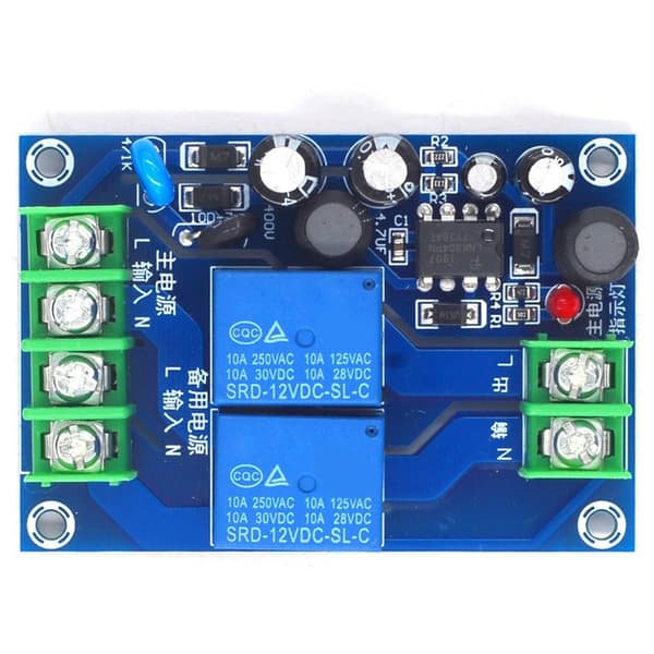 Automatisk to strømafbrydere modul 10A nødbackup controller til AC85-240V