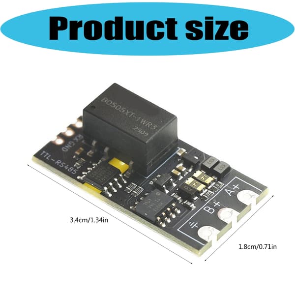 Rask 2 Mbps TTL RS485-adaptermodul med full isolasjonsbeskyttelse