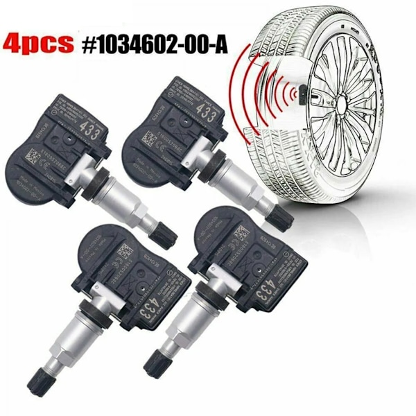 Erstatningssystem Dekktrykkovervåking TPMS Sensor for Bil 3/S/X 103460200A