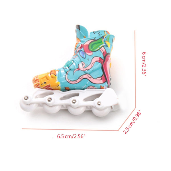 Rullskridskor Leksak Gripbräda Mini Sneaker Nyckelring Dekoration Samlarföremål Present för barn Pojkar Flickor Interaktiv leksak