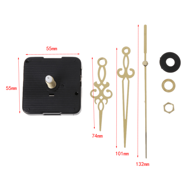 DIY Quartz Clock Movement Silent Kit Set Batteridriven mekanism för inomhus utomhus för tidsklockor användning null - 49